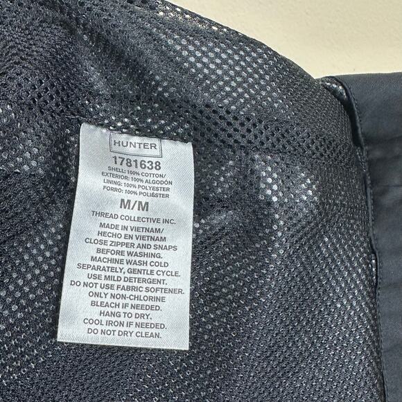 Hunter Navy Hooded Rain Jacket Womens Medium Waterproof Utility Gorpcore Hiking - Picture 10 of 12